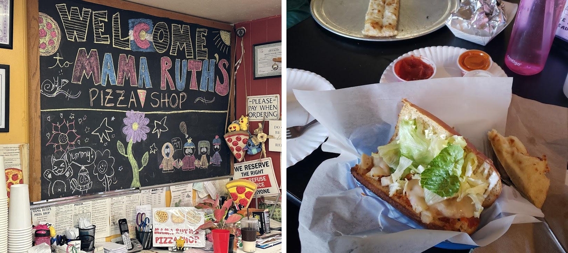 Mama Ruth's Pizza Shop Menu