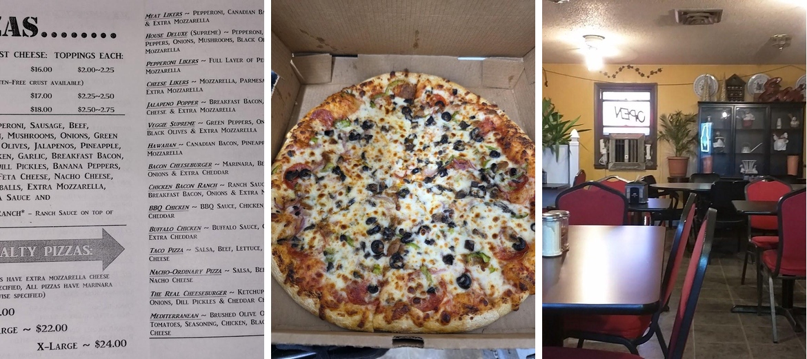 Mama Ruth's Pizza Shop Menu