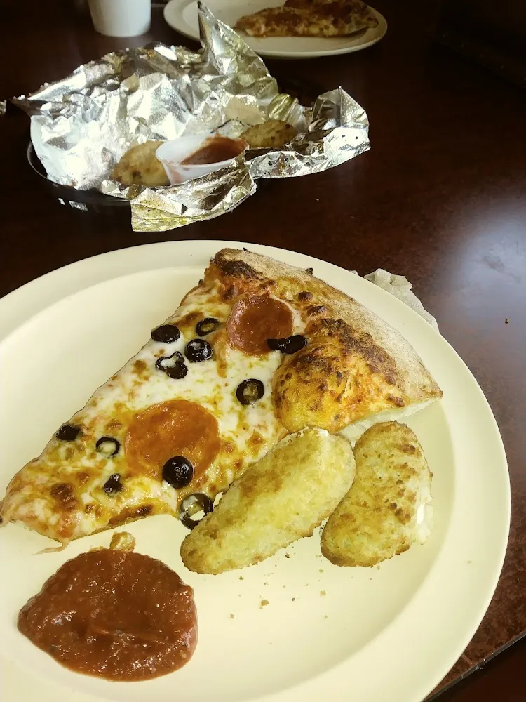 Pepperoni Pizza with Black Olives